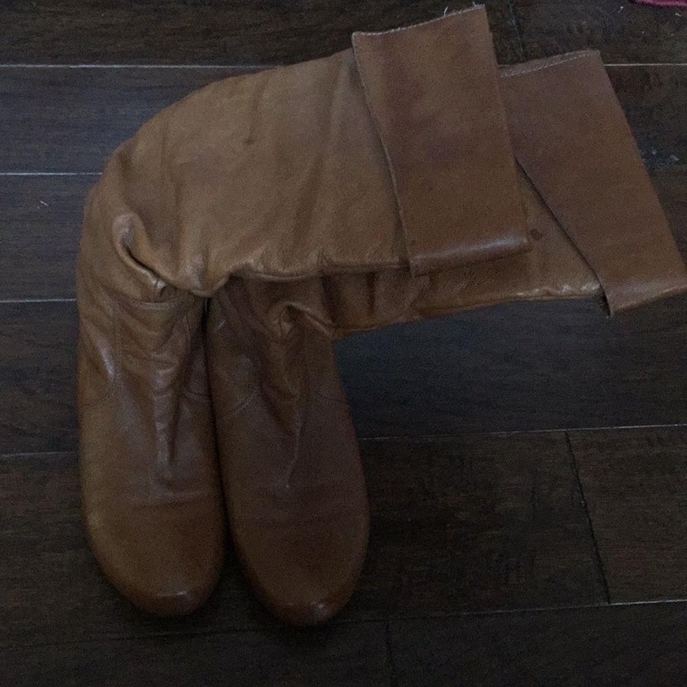 Steve Madden; Leather; camel colored boots
